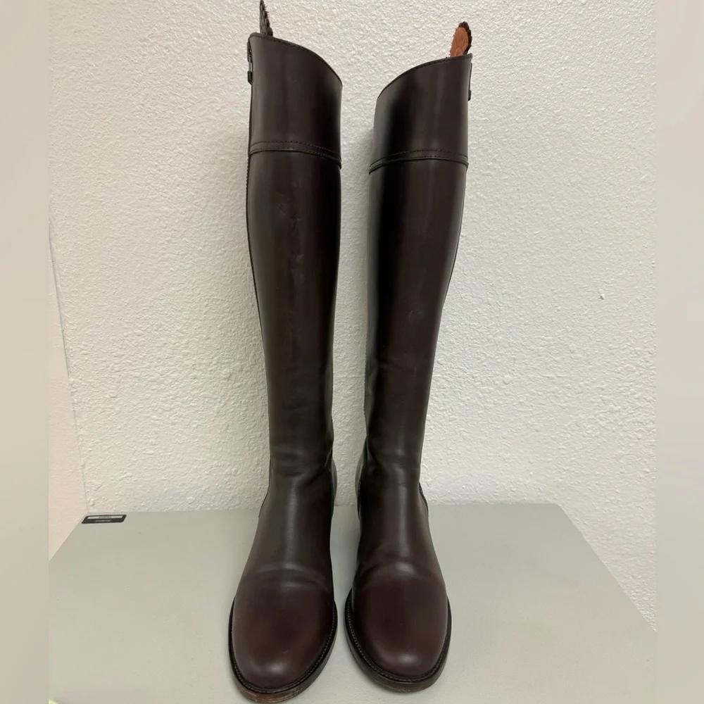 Fairfax & Favor Regina mahogany leather boots regular fit size 9 1/2 - Picture 3 of 9